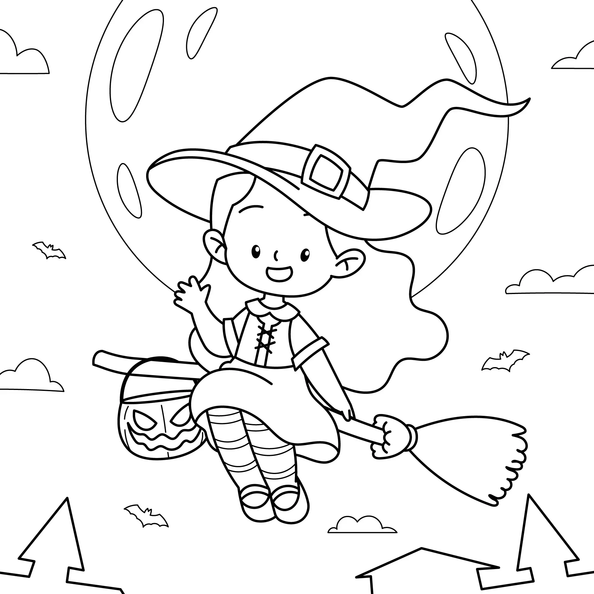 Witch Coloring Pages – 009