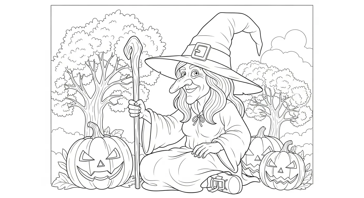 Witch Coloring Pages – 029