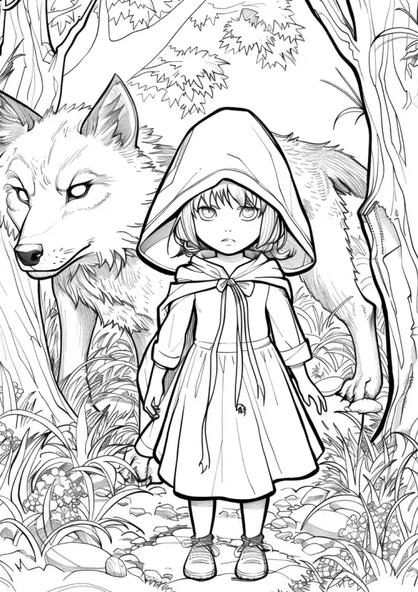 Wolf Coloring Pages – 006