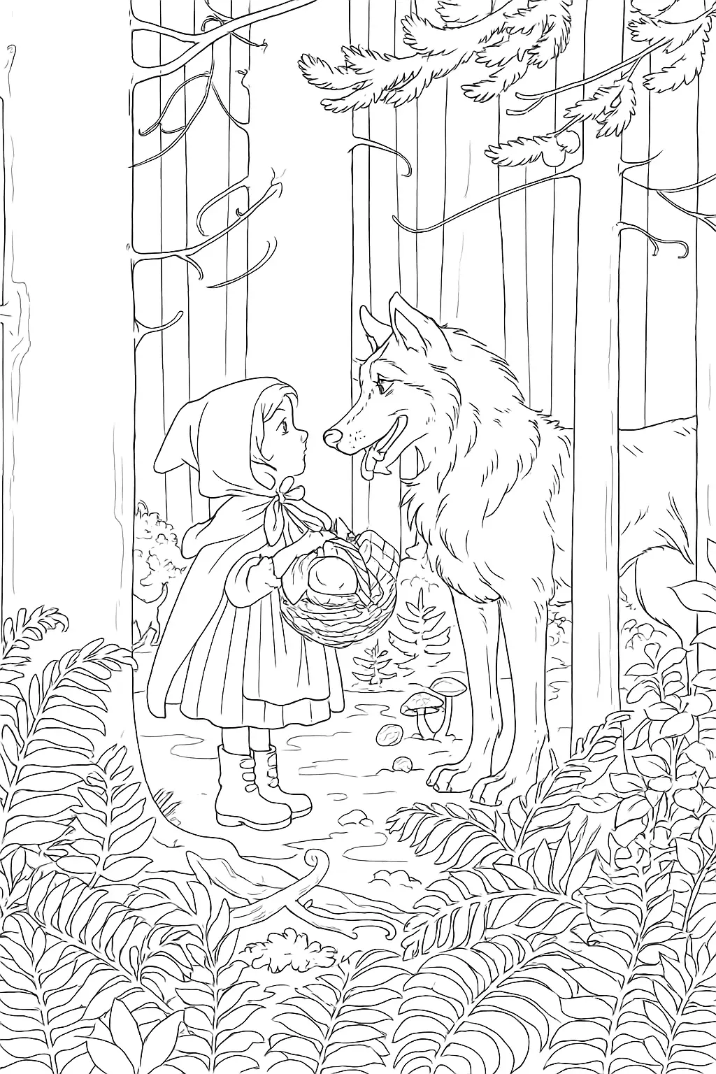 Wolf Coloring Pages – 019