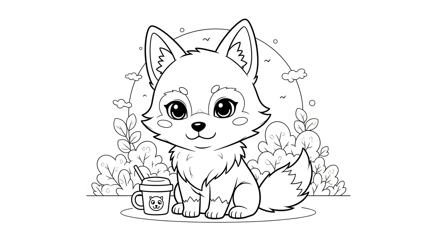 Wolf Coloring Pages – 022