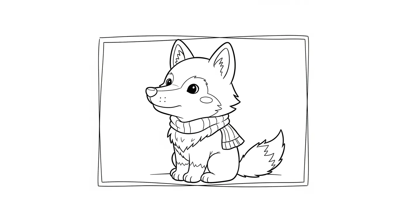 Wolf Coloring Pages – 026